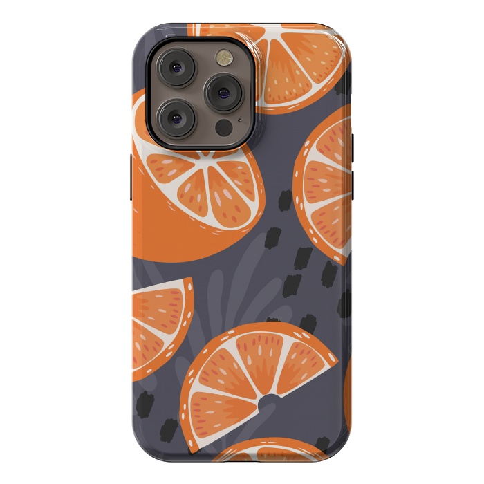 iPhone 14 Pro max StrongFit Orange pattern 02 by Jelena Obradovic