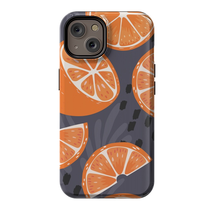 iPhone 14 StrongFit Orange pattern 02 by Jelena Obradovic