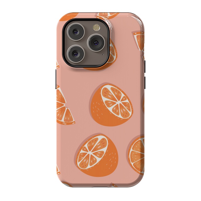 iPhone 14 Pro StrongFit Orange pattern 03 by Jelena Obradovic