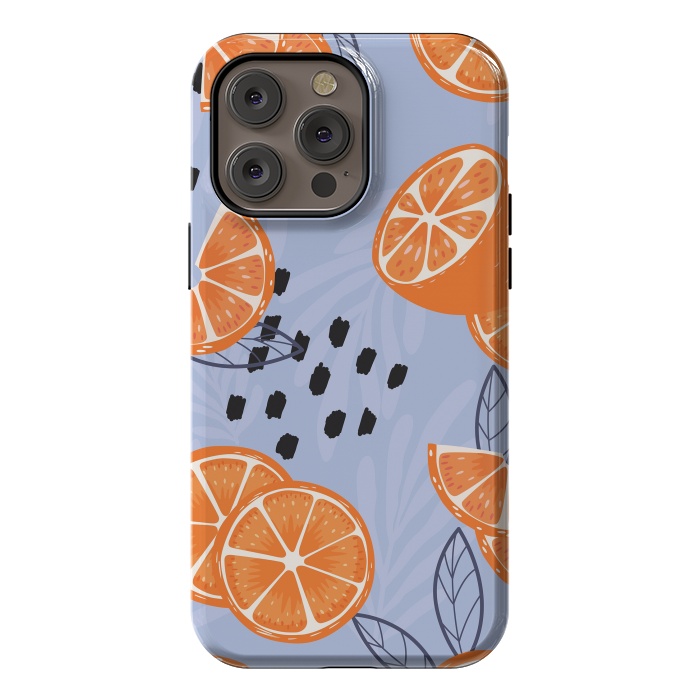 iPhone 14 Pro max StrongFit Orange pattern 04 by Jelena Obradovic
