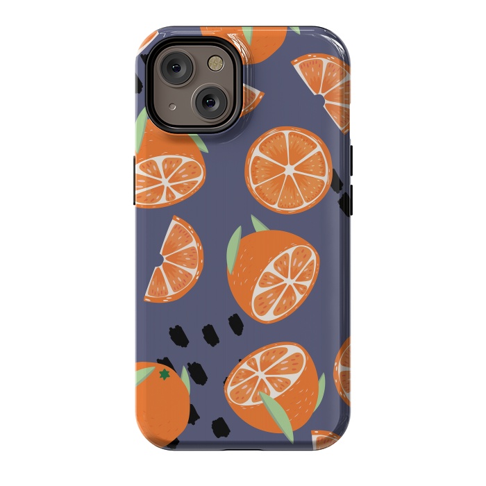 iPhone 14 StrongFit Orange pattern 05 by Jelena Obradovic
