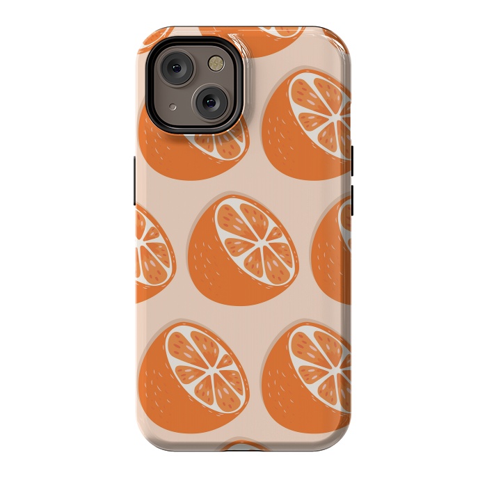 iPhone 14 StrongFit Orange pattern 07 by Jelena Obradovic