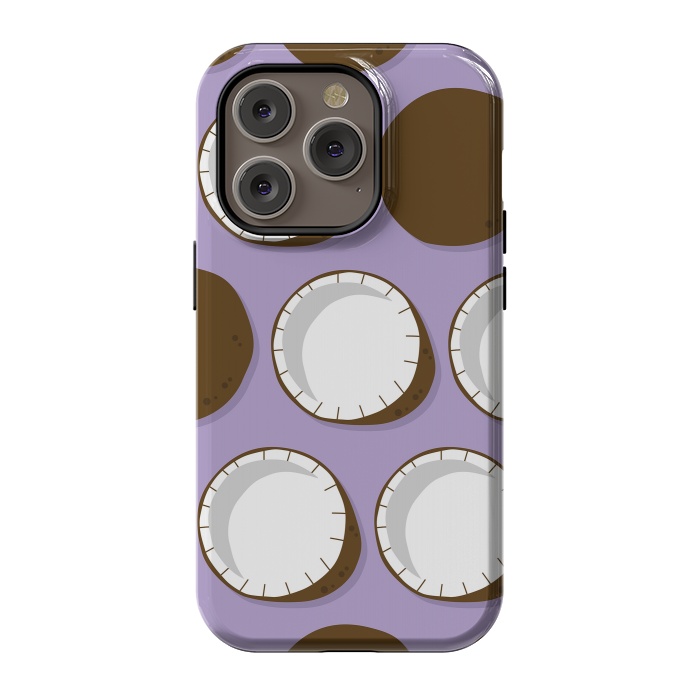 iPhone 14 Pro StrongFit Coconut pattern 02 by Jelena Obradovic