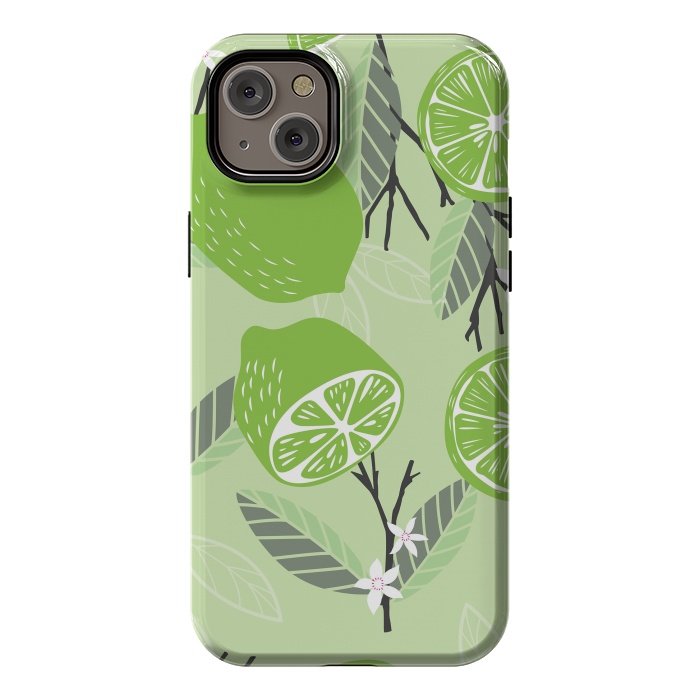 iPhone 14 Plus StrongFit Lime pattern 02 by Jelena Obradovic