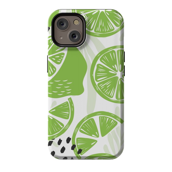 iPhone 14 StrongFit Lime pattern 03 by Jelena Obradovic