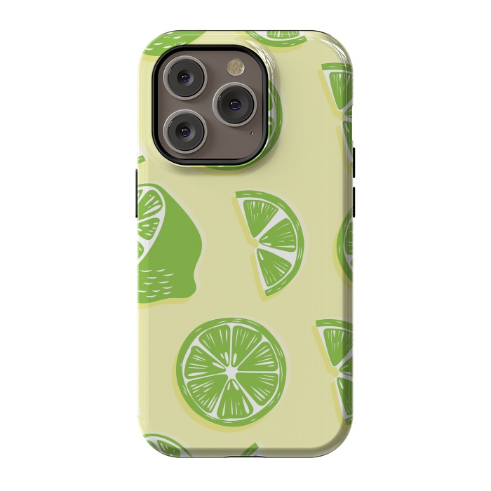 iPhone 14 Pro StrongFit Lime pattern 04 by Jelena Obradovic