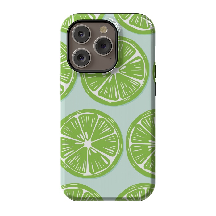 iPhone 14 Pro StrongFit Lime pattern 05 by Jelena Obradovic