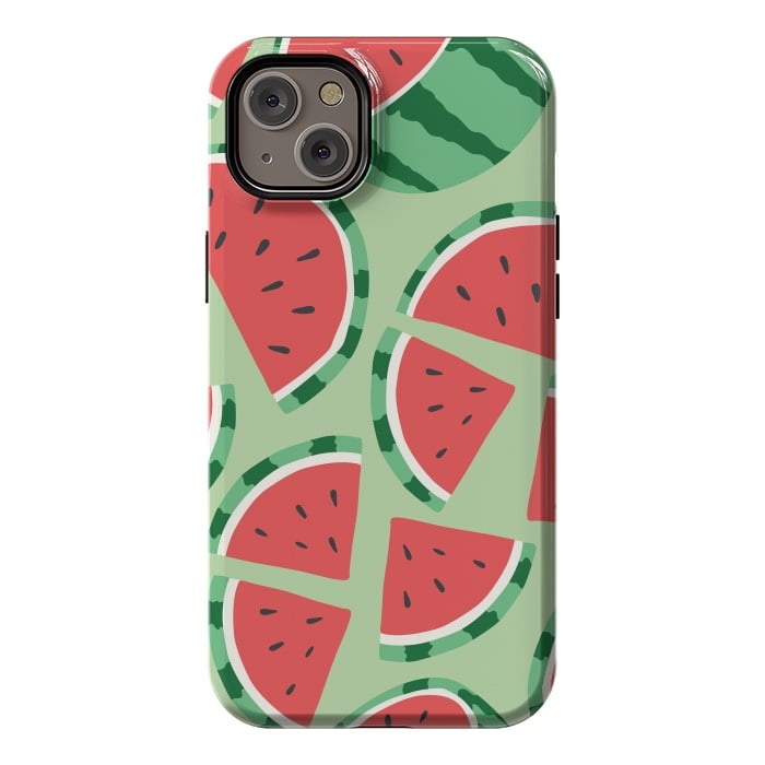 iPhone 14 Plus StrongFit Watermelon pattern 01 by Jelena Obradovic