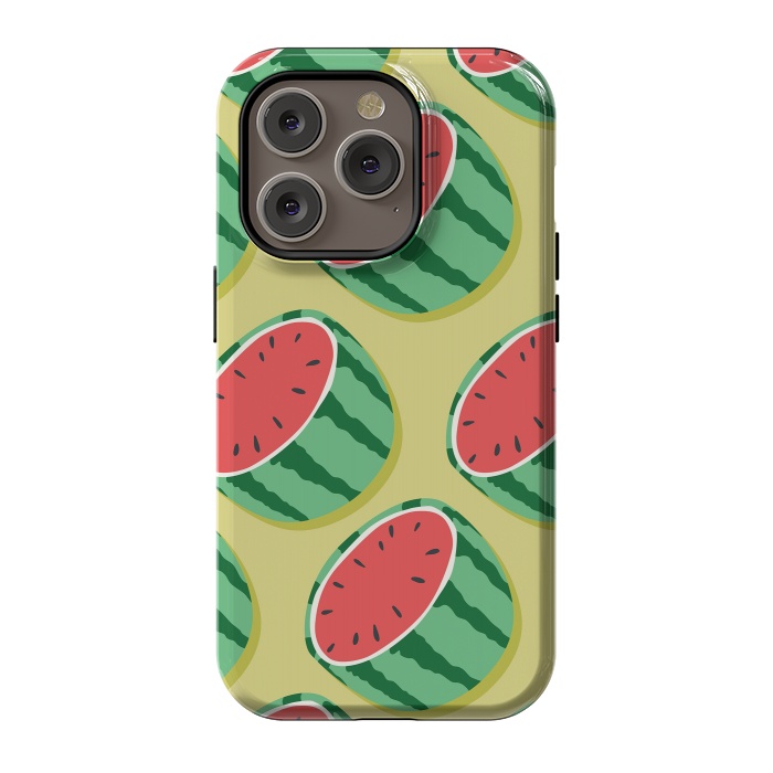 iPhone 14 Pro StrongFit Watermelon pattern 02 by Jelena Obradovic
