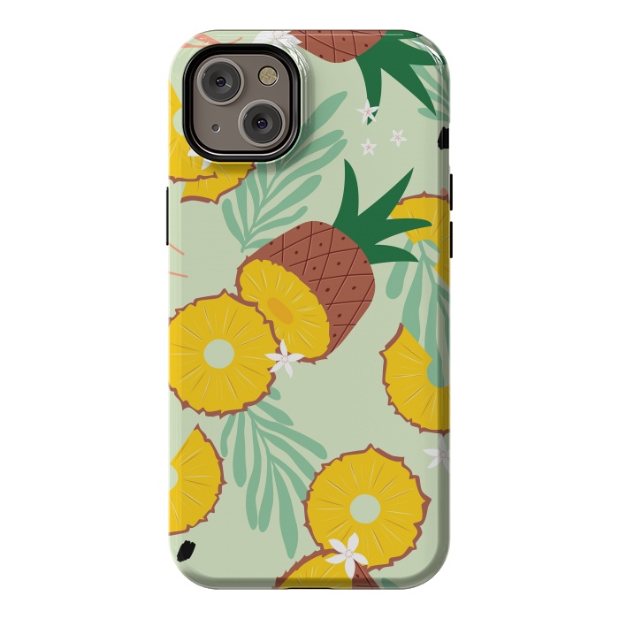 iPhone 14 Plus StrongFit Pineapple pattern 03 by Jelena Obradovic