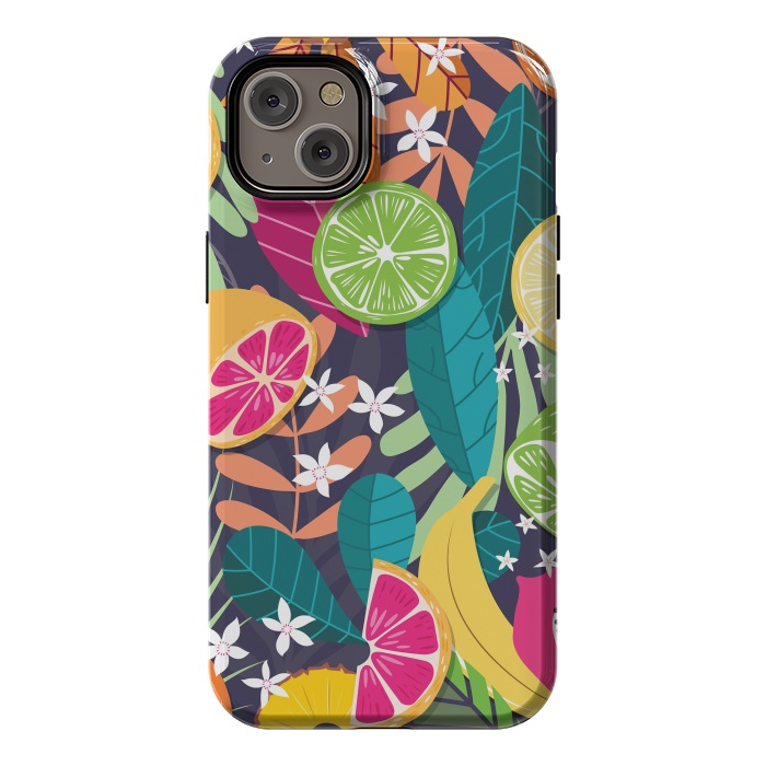 iPhone 14 Plus StrongFit Tropical fruit pattern 03 by Jelena Obradovic