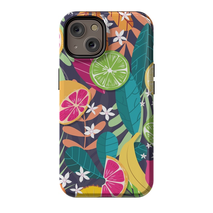 iPhone 14 StrongFit Tropical fruit pattern 03 by Jelena Obradovic