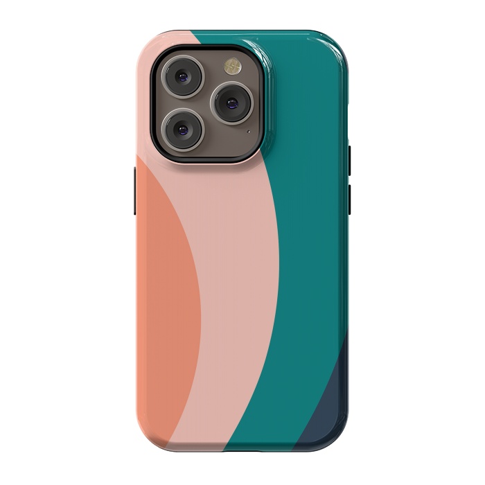 iPhone 14 Pro StrongFit Teal Blush Rainbow by ArtPrInk