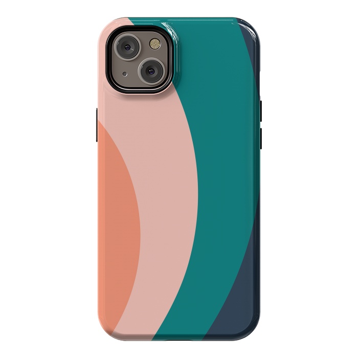 iPhone 14 Plus StrongFit Teal Blush Rainbow by ArtPrInk