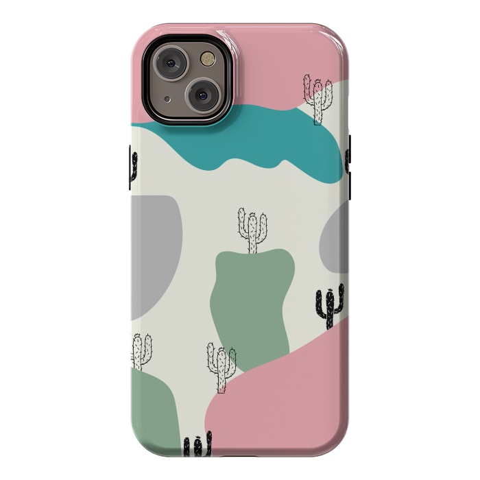 iPhone 14 Plus StrongFit Mountain Cactus by Creativeaxle