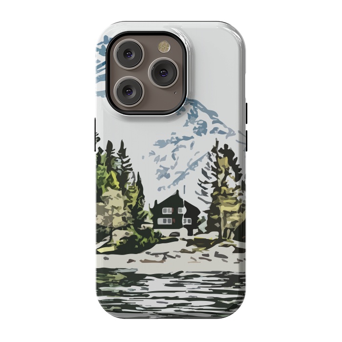 iPhone 14 Pro StrongFit Mountain Forest by Creativeaxle