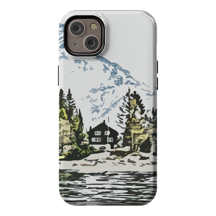 iPhone 14 Plus StrongFit Mountain Forest by Creativeaxle