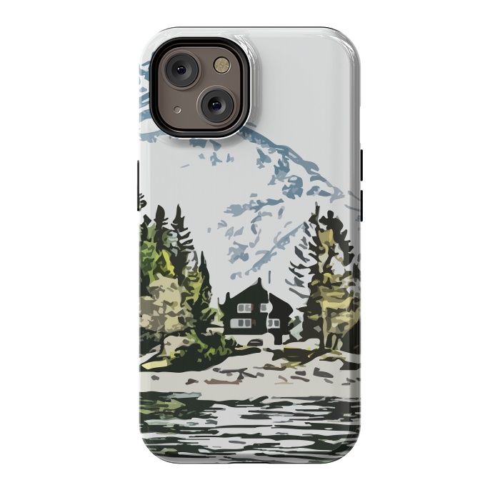 iPhone 14 StrongFit Mountain Forest by Creativeaxle
