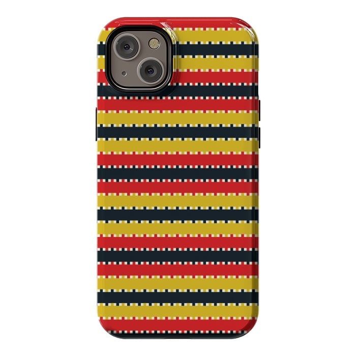 iPhone 14 Plus StrongFit Plaid Yellow by TMSarts
