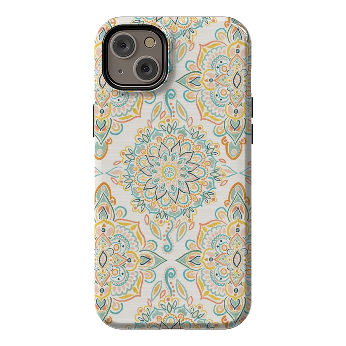 iPhone 14 Plus StrongFit Retro Spring Folk Art Diamonds by Tangerine-Tane