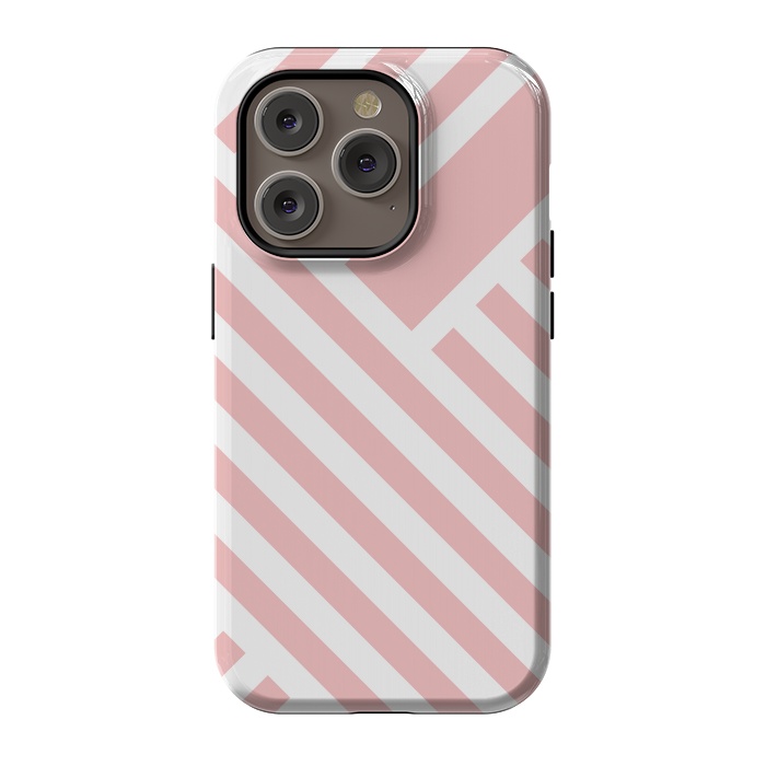 iPhone 14 Pro StrongFit Blush Street Lines by ArtPrInk