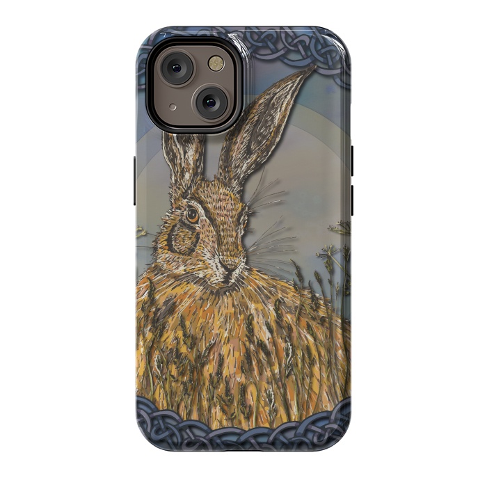 iPhone 14 StrongFit Celtic Hare by Lotti Brown