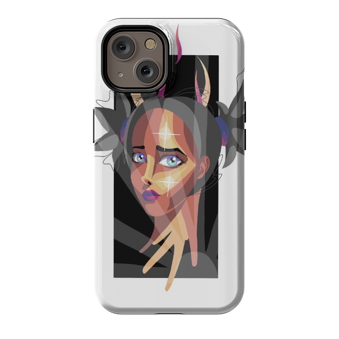 iPhone 14 StrongFit Moon girl2 by Evaldas Gulbinas 