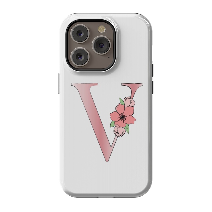 iPhone 14 Pro StrongFit Monogram Letter V by Martina