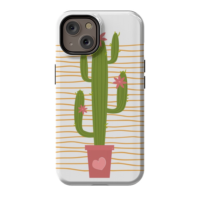 iPhone 14 StrongFit Happy Cactus by Martina