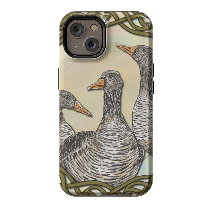 iPhone 14 StrongFit Celtic Goose by Lotti Brown