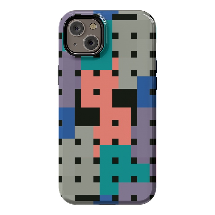 iPhone 14 Plus StrongFit Geo Repeat Squares by TMSarts