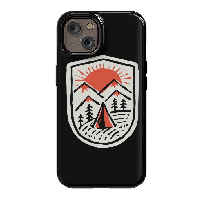 iPhone 14 StrongFit Sunset Camp Hand Drawn by Afif Quilimo