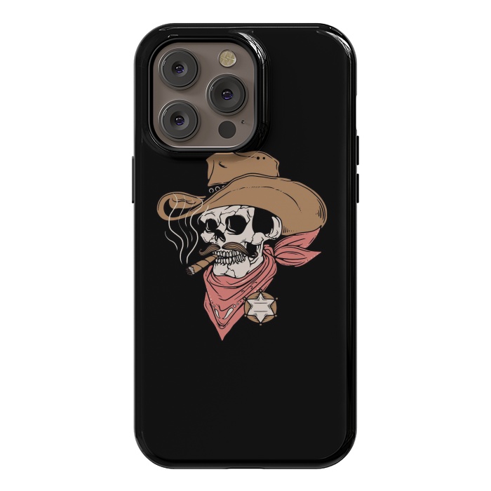 iPhone 14 Pro max StrongFit Skull Sheriff by Afif Quilimo