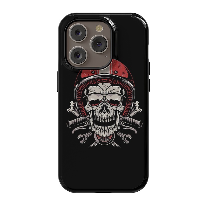 iPhone 14 Pro StrongFit Skull Biker 4 by Afif Quilimo