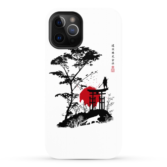 iPhone 12 Pro Max StrongFit Japanese minimalist landscape by Alberto