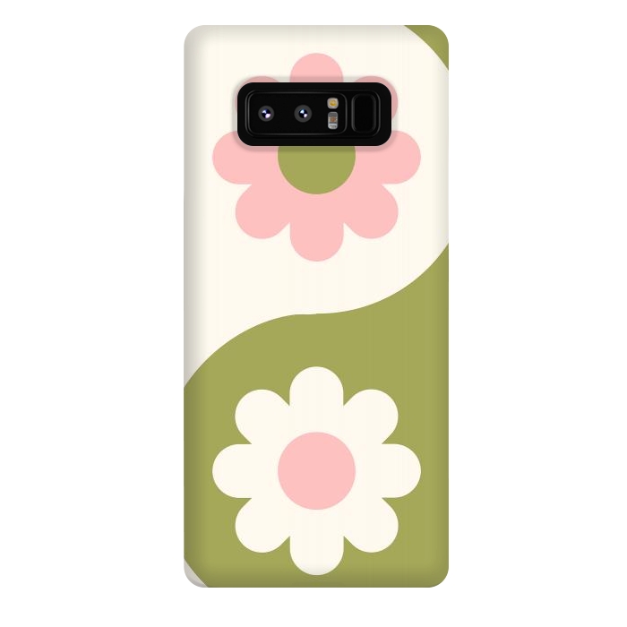 Galaxy Note 8 StrongFit Yin Yang Flowers by ArtPrInk