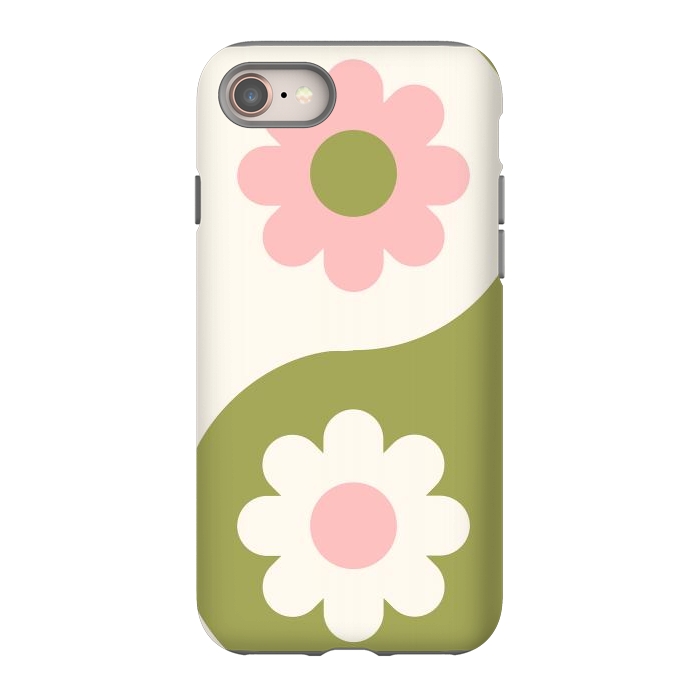 iPhone 8 StrongFit Yin Yang Flowers by ArtPrInk
