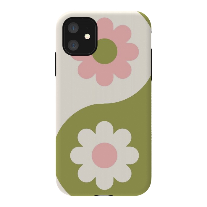 iPhone 11 StrongFit Yin Yang Flowers by ArtPrInk