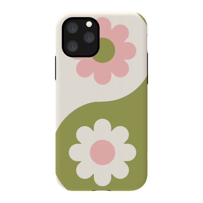 iPhone 11 Pro StrongFit Yin Yang Flowers by ArtPrInk