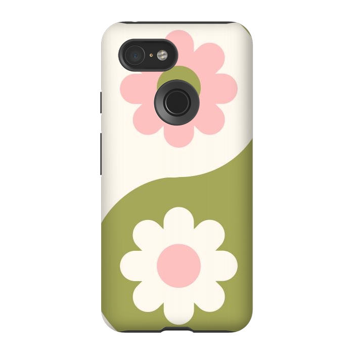 Pixel 3 StrongFit Yin Yang Flowers by ArtPrInk