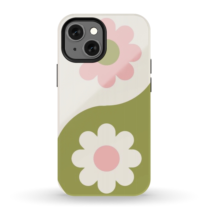 iPhone 12 mini StrongFit Yin Yang Flowers by ArtPrInk