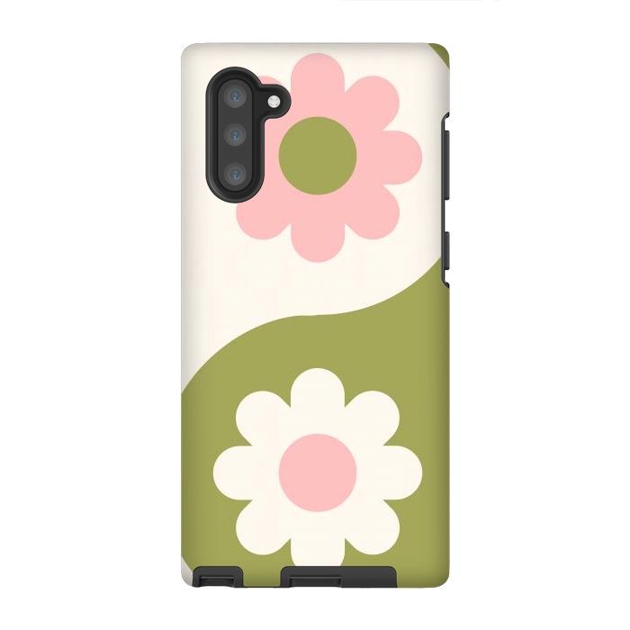 Galaxy Note 10 StrongFit Yin Yang Flowers by ArtPrInk
