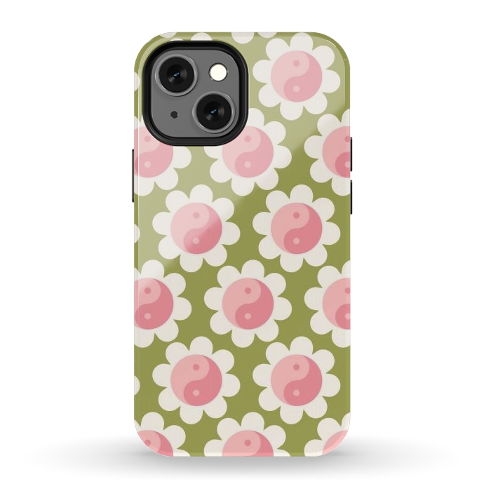 iPhone 12 mini StrongFit Flowers Balance Pattern by ArtPrInk