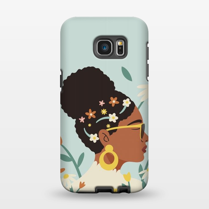 Galaxy S7 EDGE StrongFit Spring Afro Girl by ArtPrInk