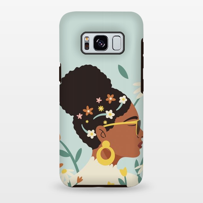 Galaxy S8 plus StrongFit Spring Afro Girl by ArtPrInk
