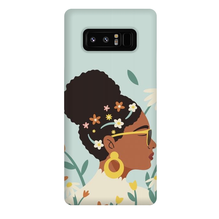 Galaxy Note 8 StrongFit Spring Afro Girl by ArtPrInk