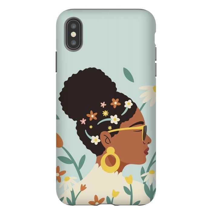 iPhone Xs Max StrongFit Spring Afro Girl by ArtPrInk