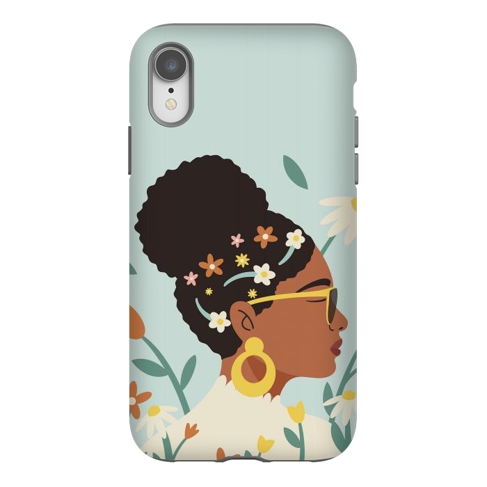 iPhone Xr StrongFit Spring Afro Girl by ArtPrInk