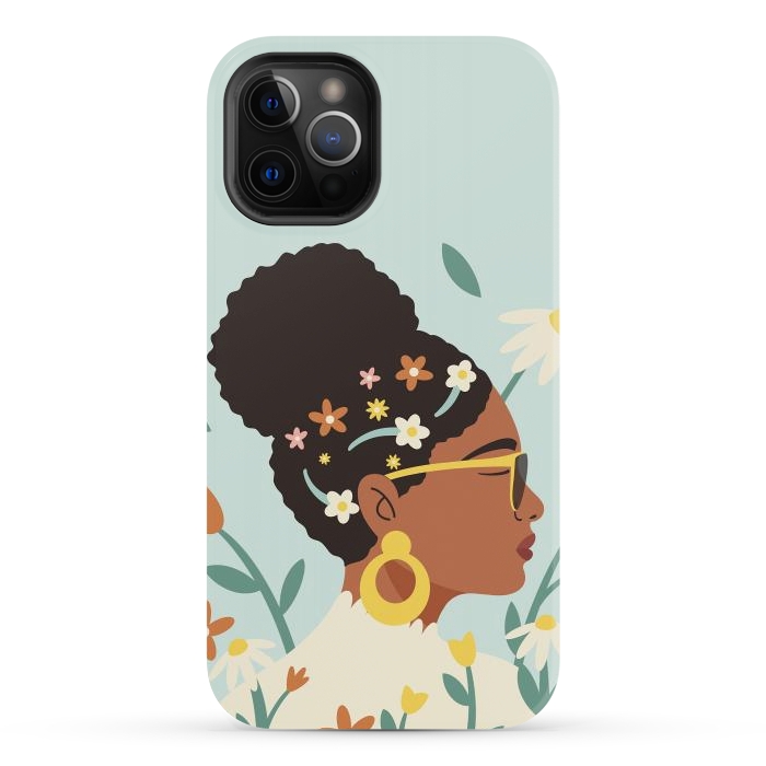 iPhone 12 Pro Max StrongFit Spring Afro Girl by ArtPrInk