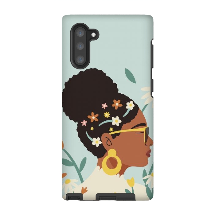 Galaxy Note 10 StrongFit Spring Afro Girl by ArtPrInk